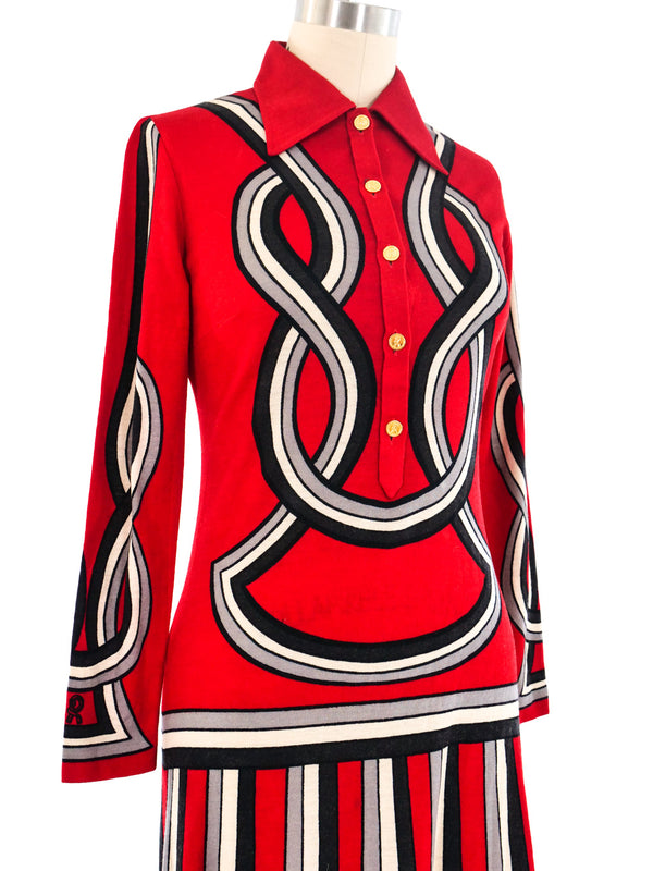 Roberta di Camerino Trompe L'oeil Printed Dress Dress arcadeshops.com