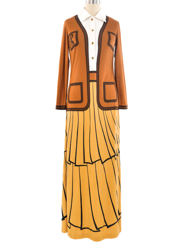 Roberta di Camerino Trompe L'oeil Printed Jersey Dress Dress arcadeshops.com