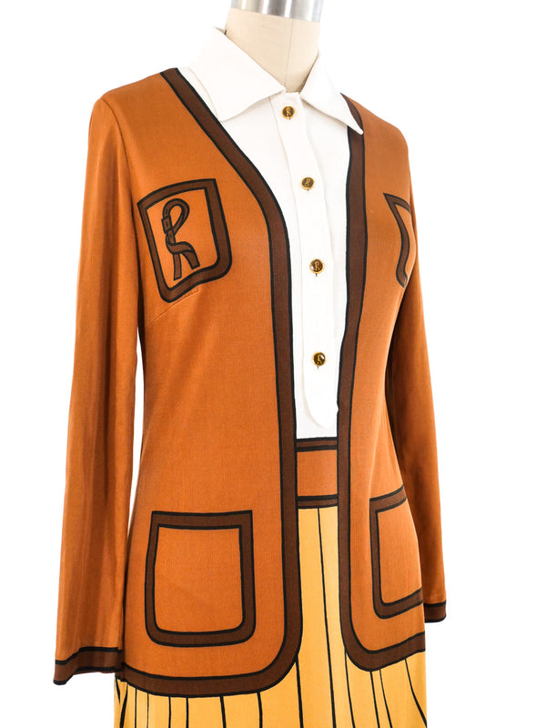 Roberta di Camerino Trompe L'oeil Printed Jersey Dress Dress arcadeshops.com