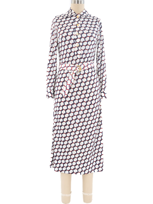 Roberta di Camerino Chain Print Jersey Dress Dress arcadeshops.com