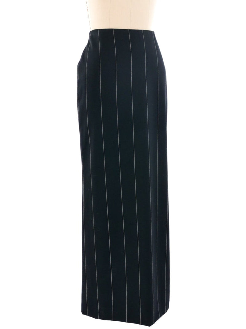 1998 Gianni Versace Pinstripe Maxi Skirt Bottom arcadeshops.com