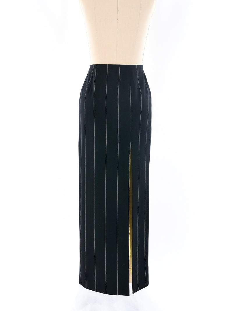 1998 Gianni Versace Pinstripe Maxi Skirt Bottom arcadeshops.com