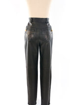 Gianni Versace Leather Pant Bottom arcadeshops.com