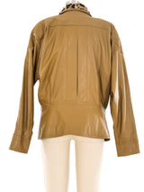Lillie Rubin Fur Trimmed Leather Jacket Jacket arcadeshops.com