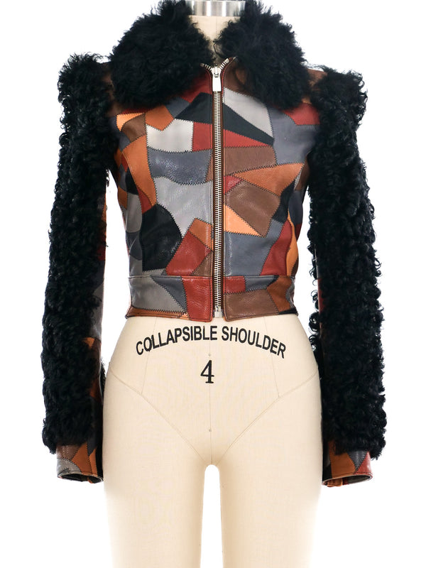 Michael Kors Patchwork Leather and Shearling Jacket Jacket arcadeshops.com