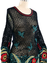 Matsuda Floral Crochet Sweater Top arcadeshops.com