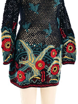 Matsuda Floral Crochet Sweater Top arcadeshops.com
