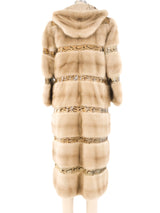 Python and Fur Banded Maxi Coat Outerwear arcadeshops.com