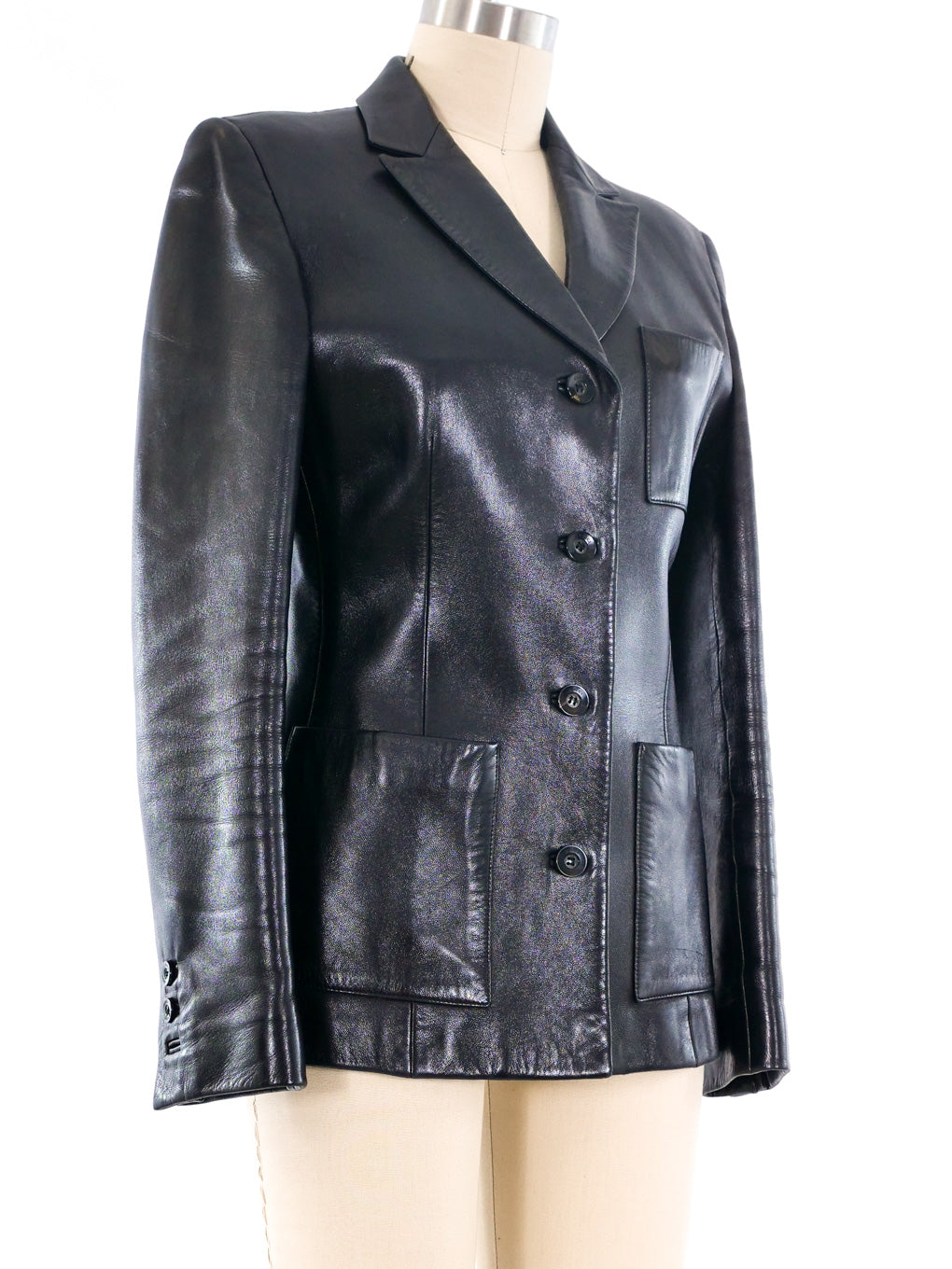 ヴィンテージGUCCI ジャケット 1998 Gucci Leather Blazer