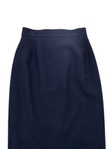 Chanel Navy Wool Skirt Bottom arcadeshops.com
