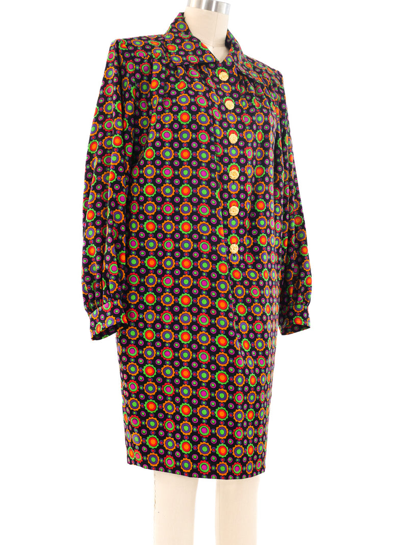 Yves Saint Laurent Dot Pattern Shirt Dress Dress arcadeshops.com