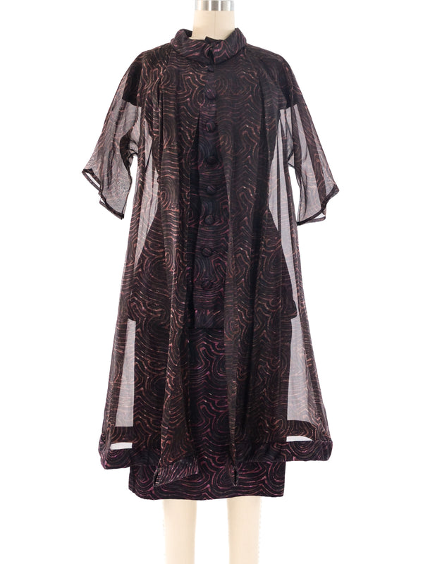 Pauline Trigere Printed Silk Ensemble Suit arcadeshops.com