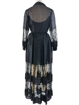 Bill Blass Lace Trimmed Organza Dress Dress arcadeshops.com