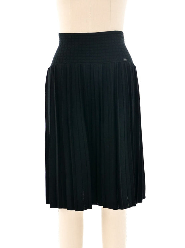 Chanel Pleated Knit Skirt Bottom arcadeshops.com