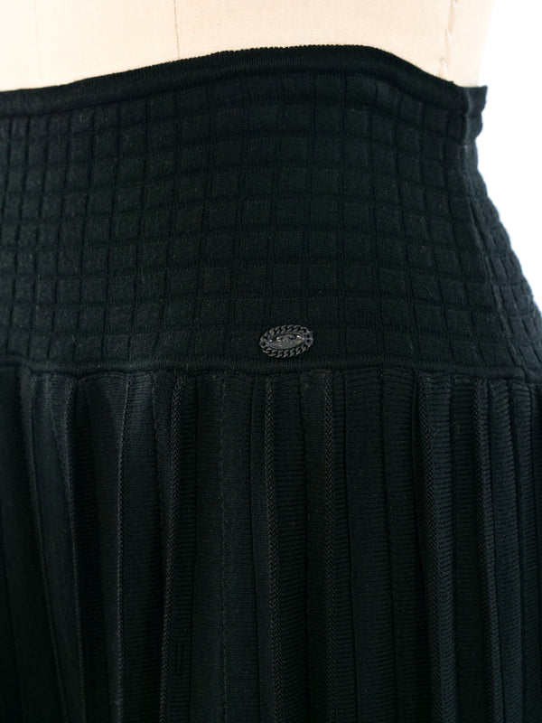 Chanel Pleated Knit Skirt Bottom arcadeshops.com