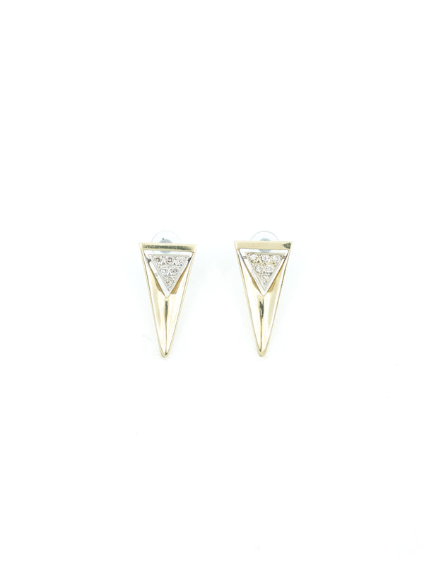 14K Diamond Geometric Earrings FINE JEWELRY arcadeshops.com