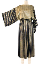 Bill Blass Metallic Gold Skirt Ensemble Suit arcadeshops.com
