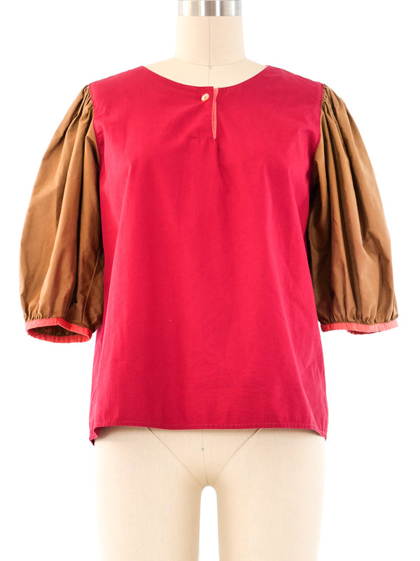 Giorgio Sant'Angelo Colorblock Cotton Top Top arcadeshops.com