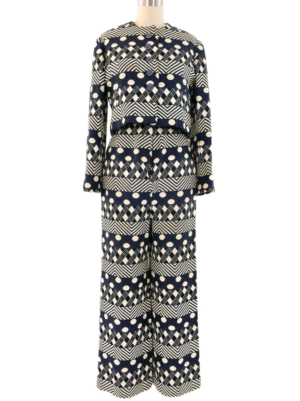 Geoffrey Beene Brocade Trouser Ensemble Suit arcadeshops.com