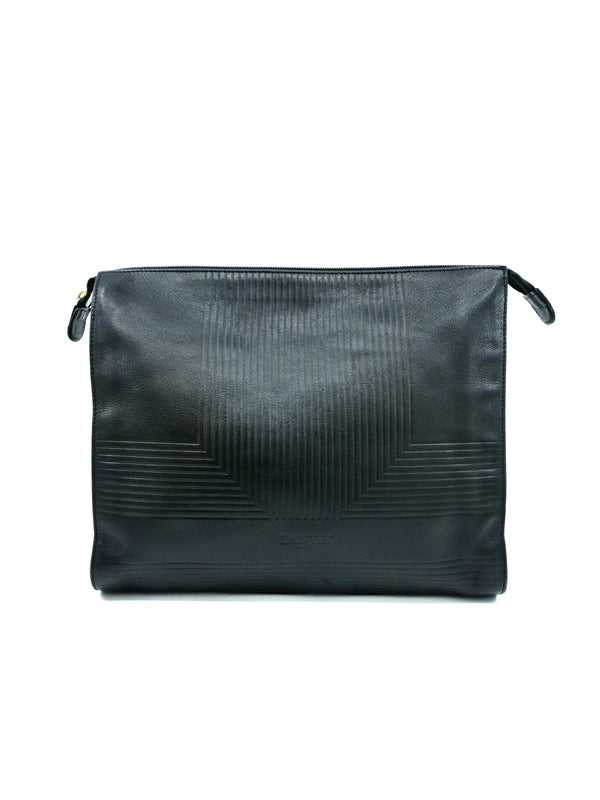 Lanvin Oversized Leather Clutch Accessory arcadeshops.com