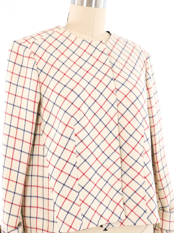 2008 Balenciaga Checkered Wool Jacket Jacket arcadeshops.com