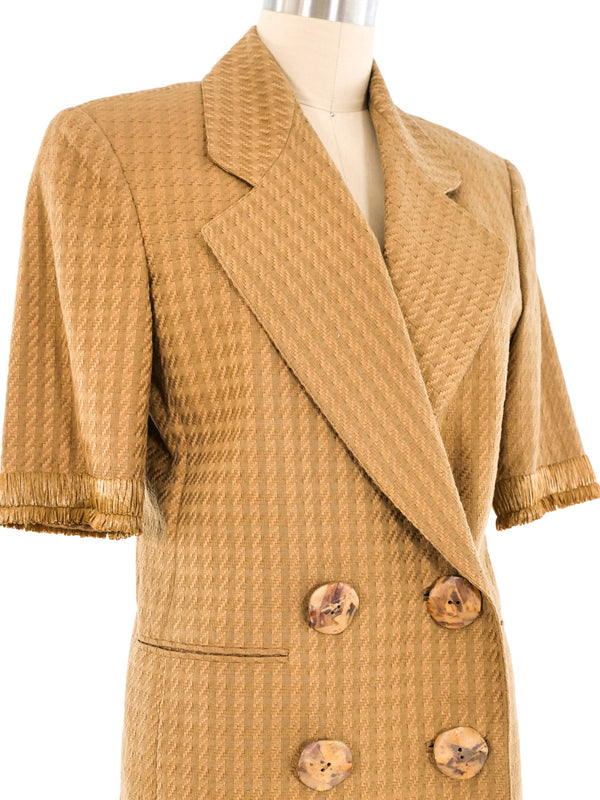 Gianfranco Ferre Houndstooth Short Sleeve Blazer Jacket arcadeshops.com