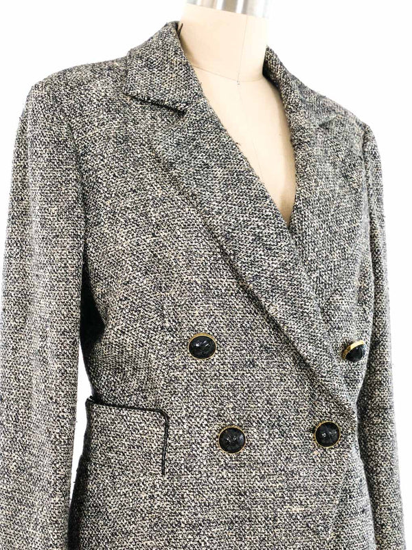 Christian Dior Couture Cropped Tweed Blazer Jacket arcadeshops.com