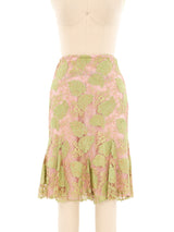 Emanuel Ungaro Pastel Lace Overlay Skirt Bottom arcadeshops.com