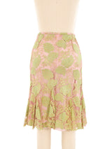 Emanuel Ungaro Pastel Lace Overlay Skirt Bottom arcadeshops.com