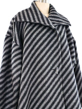 Jean Muir Striped Wool Coat Outerwear arcadeshops.com