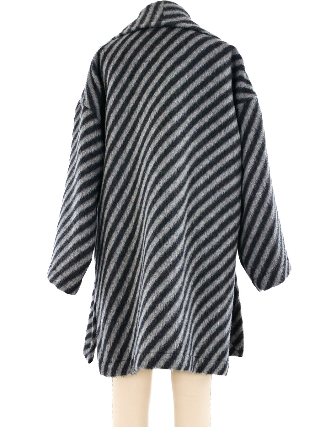 Jean Muir Striped Wool Coat - Main Image