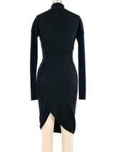 Alaia Rib Knit Quarter Zip Dress Dress arcadeshops.com