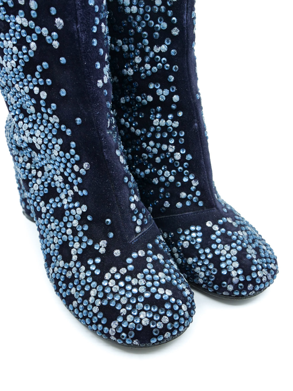 Crystal studded sale boots