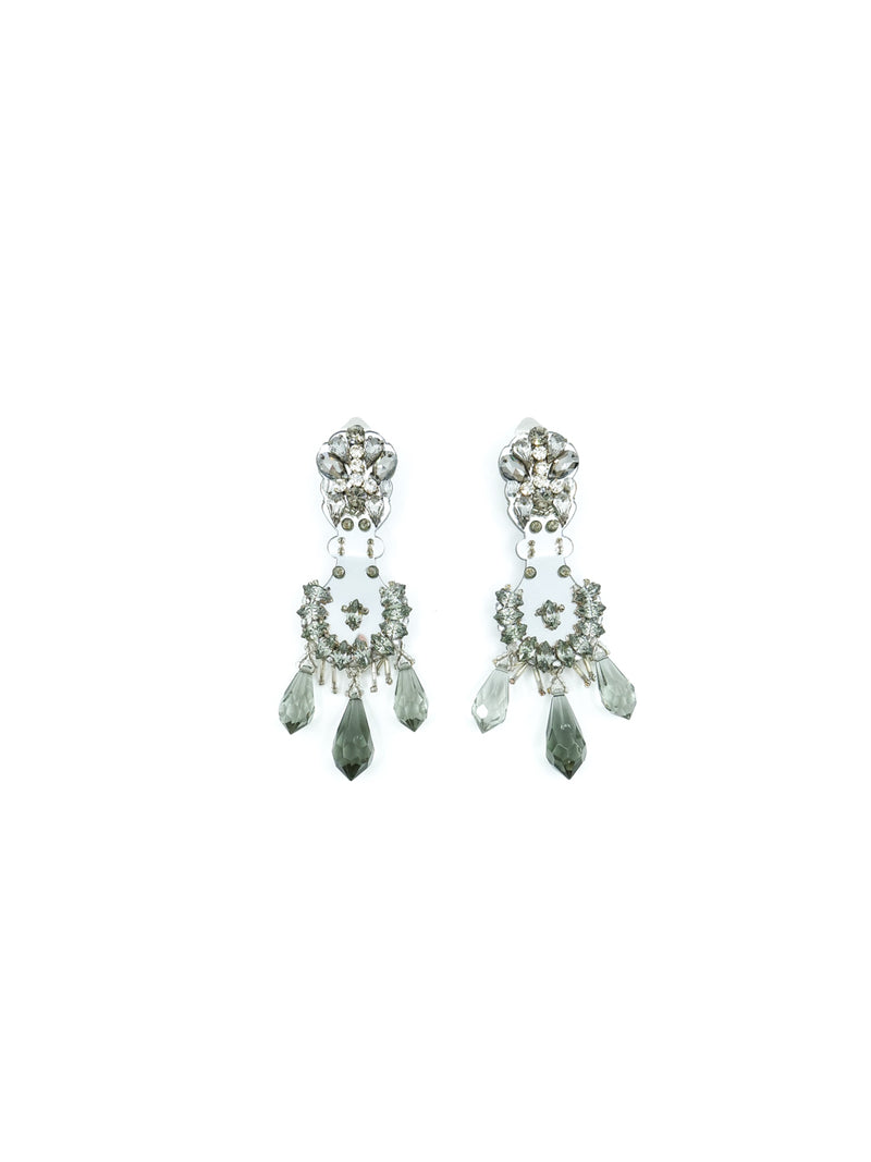 Prada Mirrored Clip Earrings Jewelry arcadeshops.com