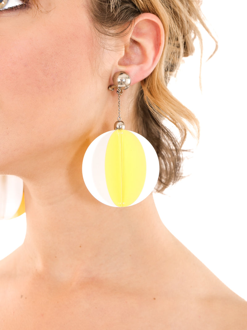 2016 Prada Sphere Clip Earrings Jewelry arcadeshops.com