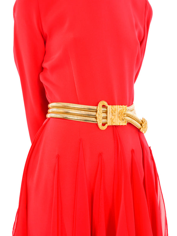 Judith Leiber Goldtone Stretch Belt Accessory arcadeshops.com