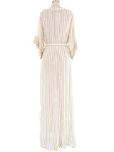 Albert Nipon Metallic Striped Maxi Dress Dress arcadeshops.com