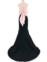 Oscar de la Renta Bow Back Dress with Train Dress arcadeshops.com