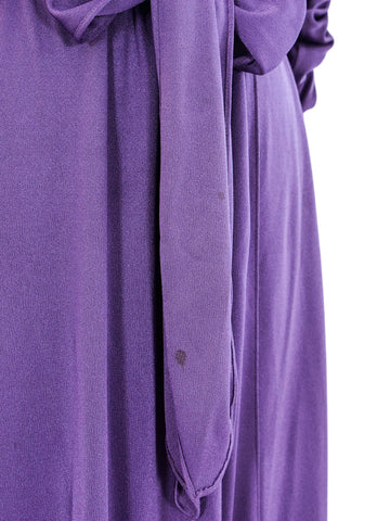 Ruched Purple Jersey Wrap Dress