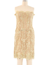 Metallic Lace Mini Dress Dress arcadeshops.com