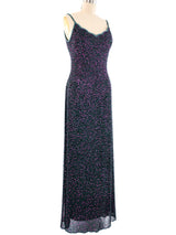 Beaded Silk Maxi Dress Dress arcadeshops.com