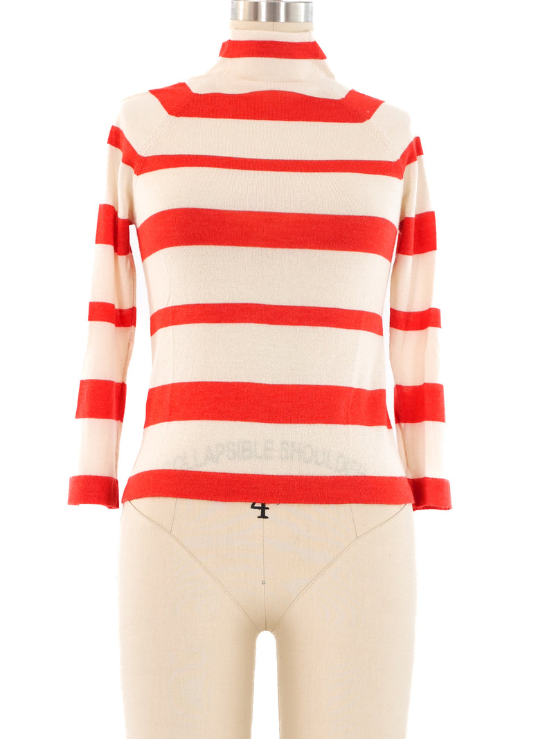 Prada Striped Knit Sweater Top arcadeshops.com