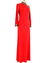 Cheongsam Jersey Maxi Dress Dress arcadeshops.com