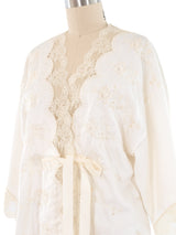 Christian Dior Embroidered Satin Pajama Top Top arcadeshops.com