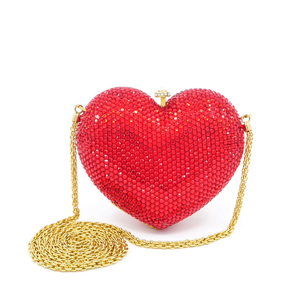 Katherine Baumann Red Heart Crystal Bag