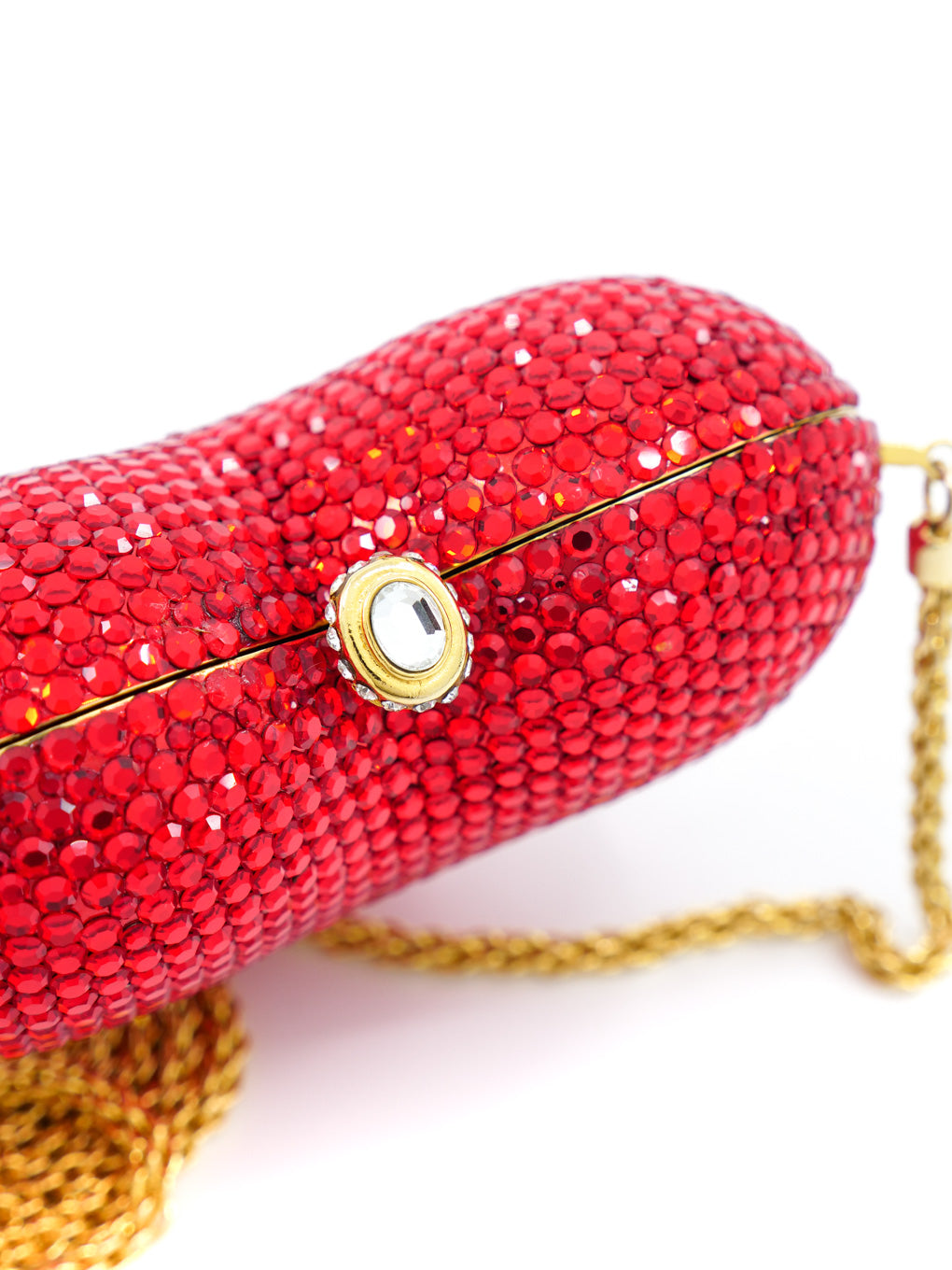 Katherine Baumann Red Heart Crystal Bag