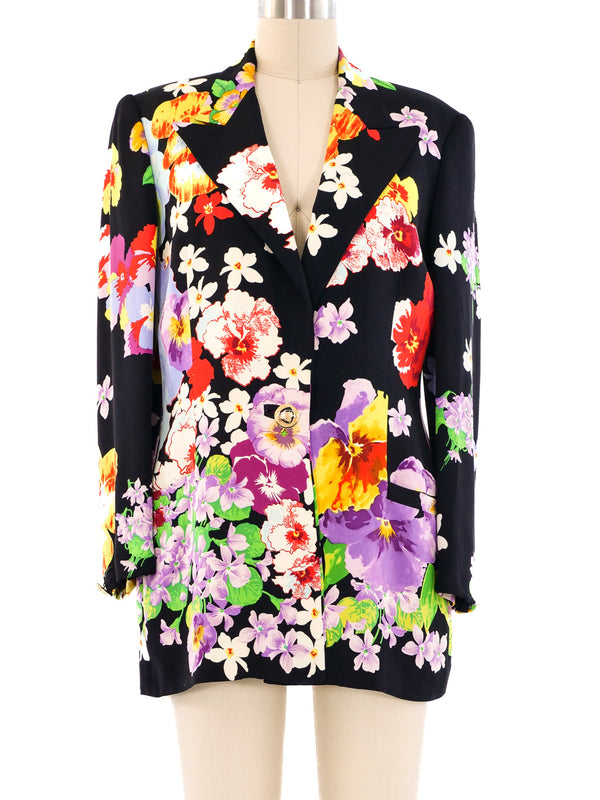 Gianni Versace Floral Printed Blazer Jacket arcadeshops.com