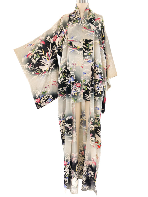 Floral Printed Ombre Kimono Jacket arcadeshops.com