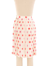 Pink Tile Printed Pleated Skirt Bottom arcadeshops.com