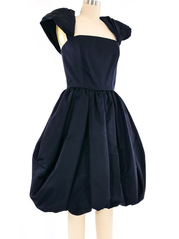 Yves Saint Laurent Navy Silk Cocktail Dress